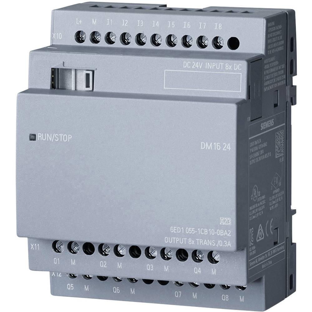 Image of Siemens LOGO! DM16 24 0BA2 PLC add-on module 24 V DC