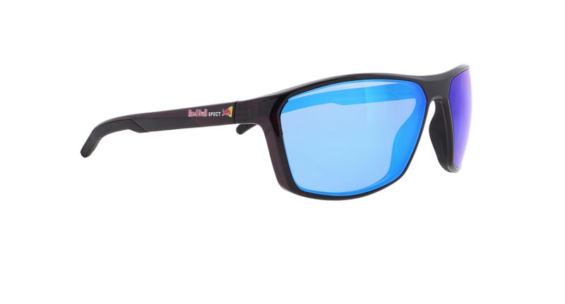 Image of Spect Red Bull Raze Sunglasses X'Tal Black Smoke Blue Mirror Pol Größe