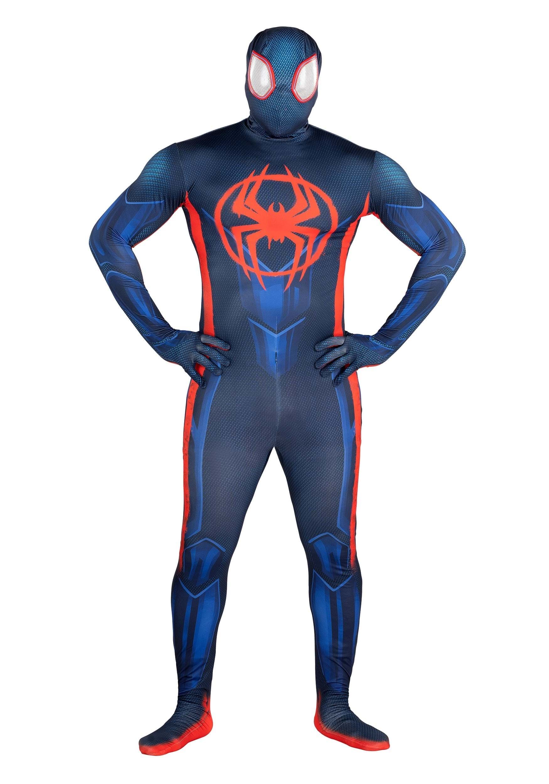 Image of Spider-Verse 2 Adult Miles Morales Zentai Suit Costume | Superhero Costumes ID JWC2422-XL