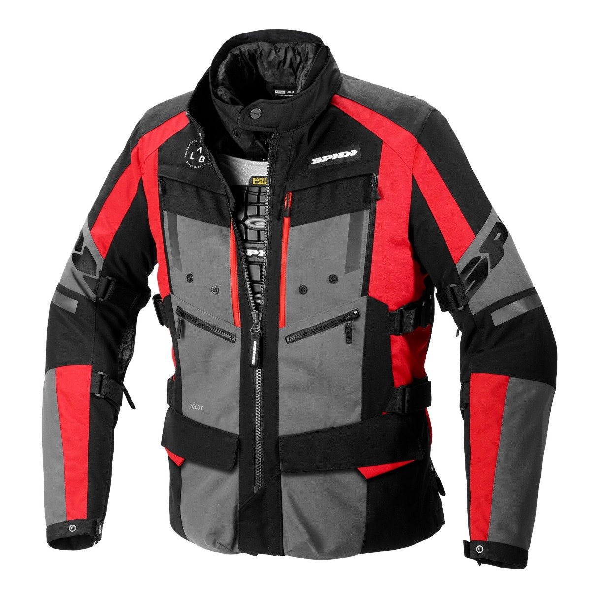 Image of Spidi 4Season Evo Grau Rot Jacke Größe M