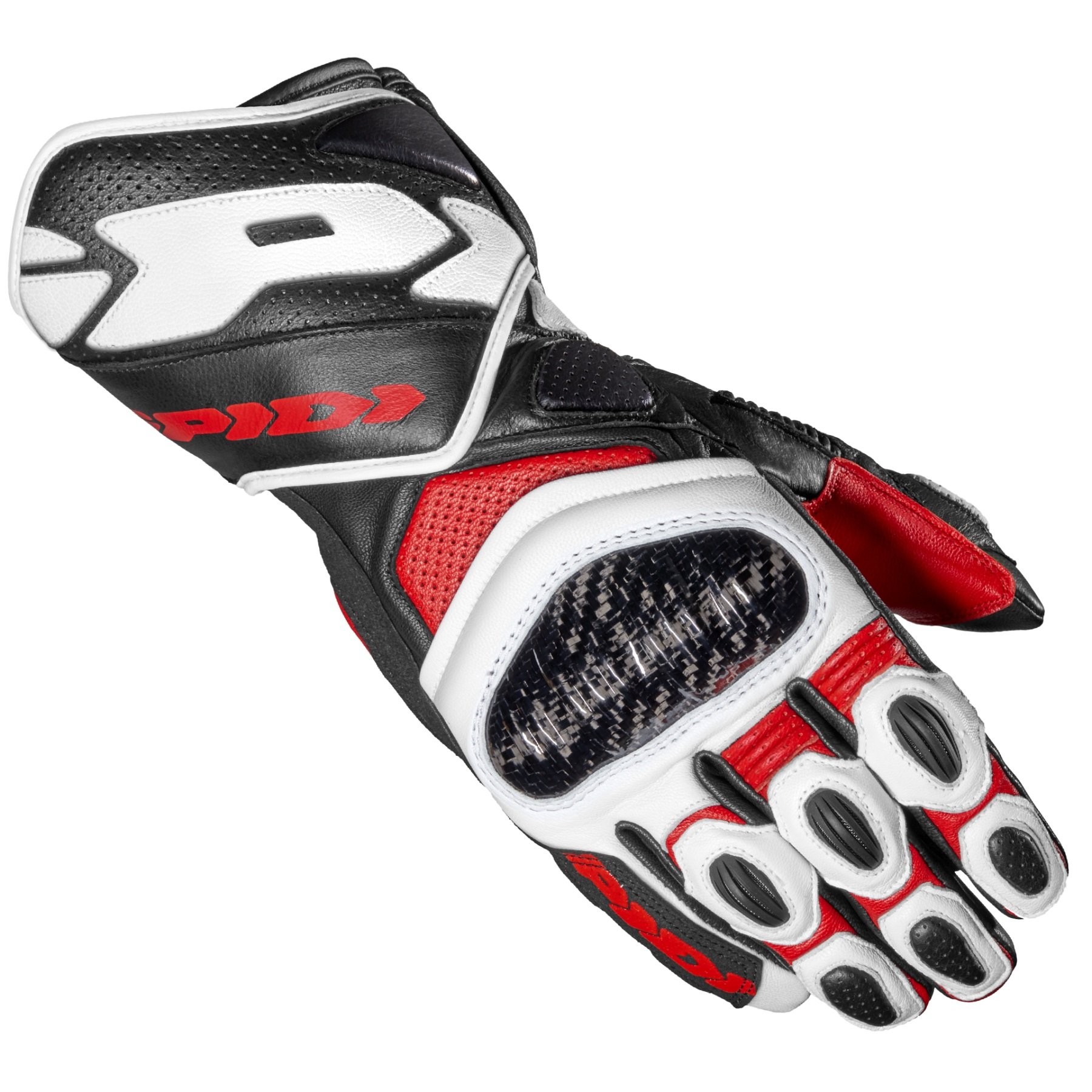 Image of Spidi Carbo 7 Rot Handschuhe Größe S