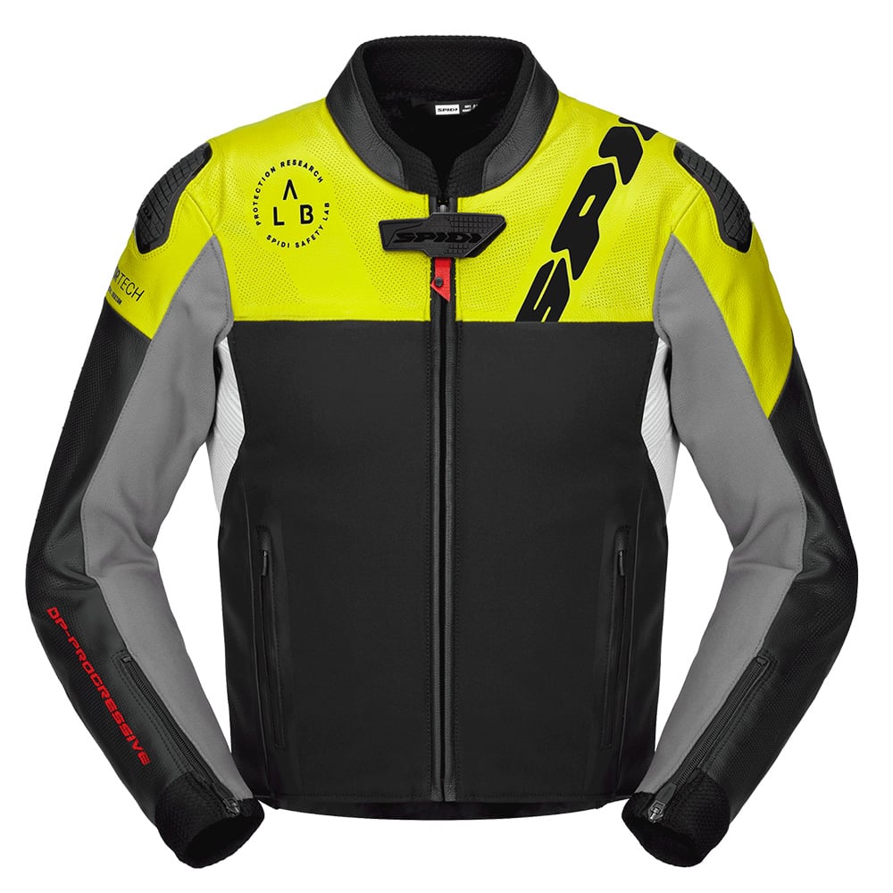 Image of Spidi DP Progressive Hybrid Jacket Black Fluo Yellow Size 48 EN