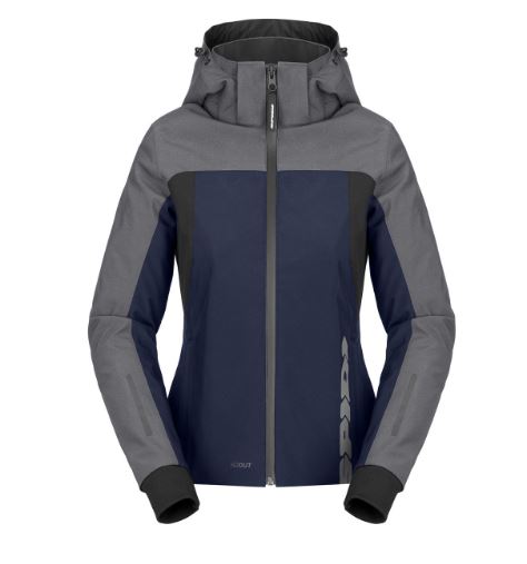 Image of Spidi H2Out II Hoodie Lady Blue Silver Talla XS