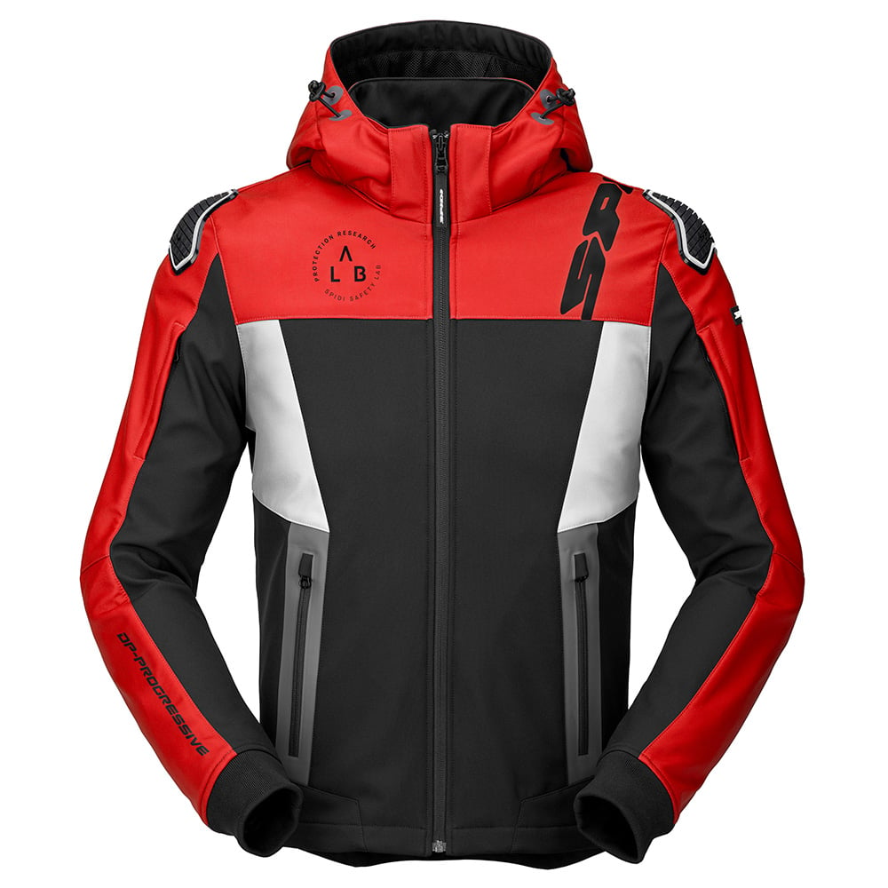 Image of Spidi Hoodie Warrior Black Red White Größe M