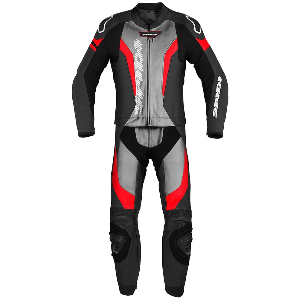 Image of Spidi Laser Touring Two Piece Racing Suit Red Black Size 58 EN