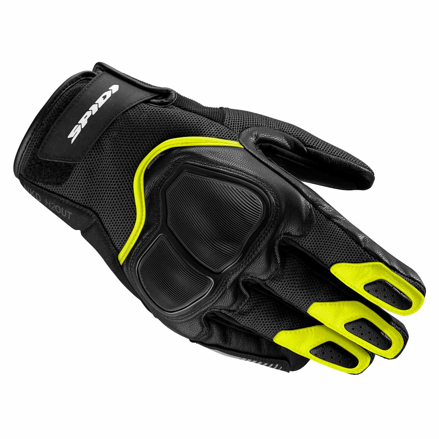 Image of Spidi NKD H2OUT Gloves Yellow Fluo Size 2XL EN