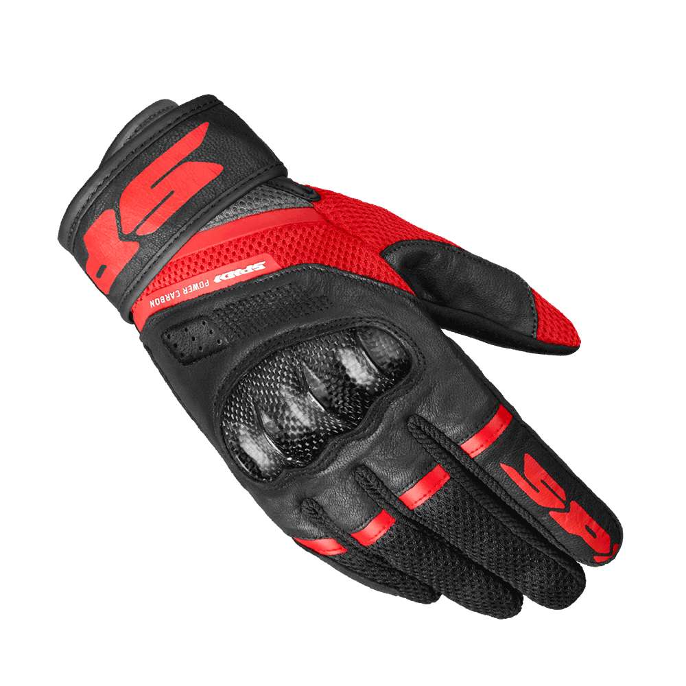 Image of Spidi Power Carbon Lady Gloves Red Taille S