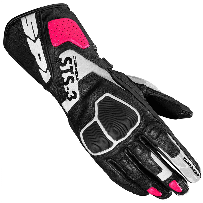 Image of Spidi STS-3 Lady Schwarz Fuchsia Handschuhe Größe M