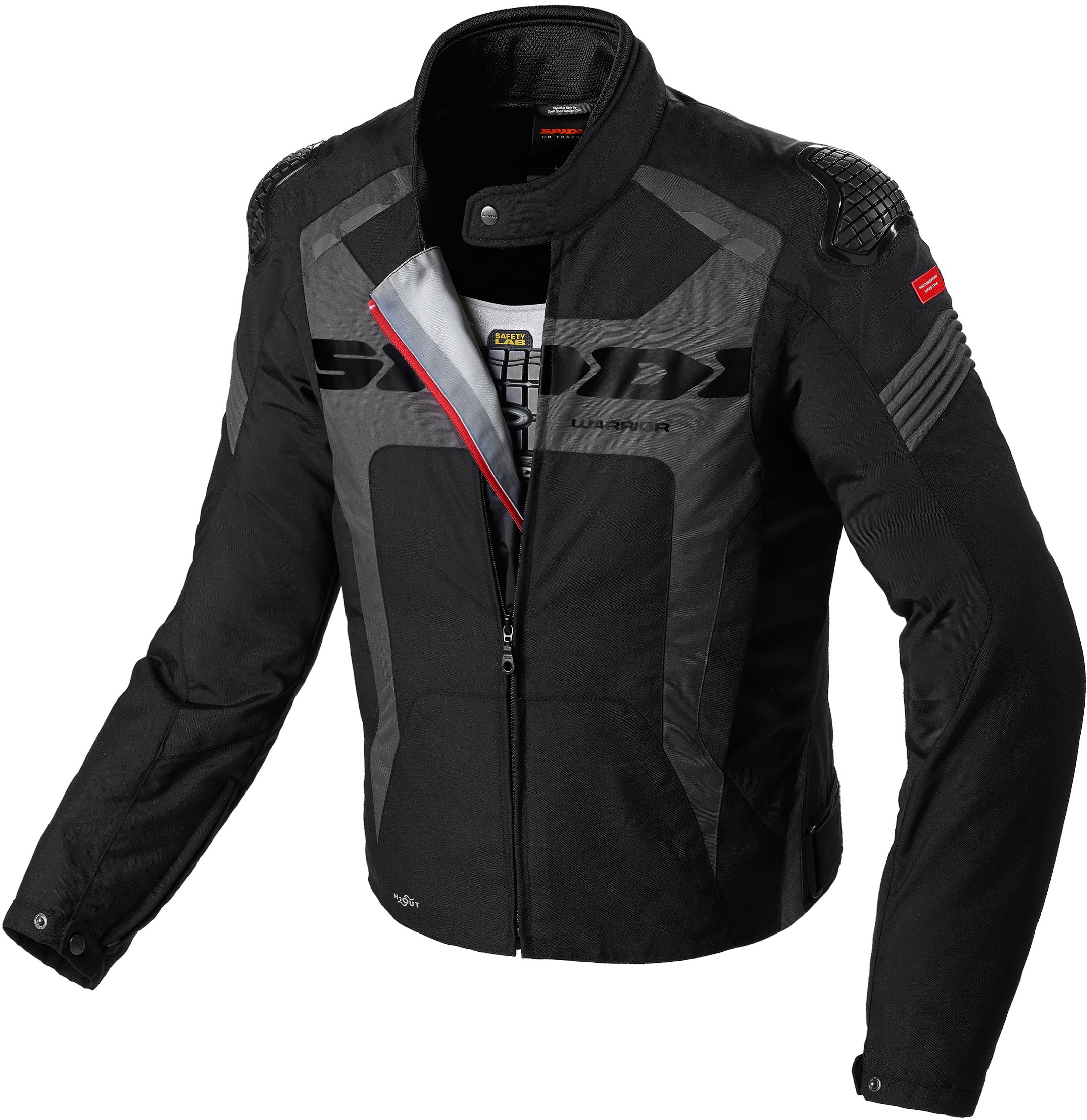 Image of Spidi Warrior H2Out Jacket Black Size 3XL EN