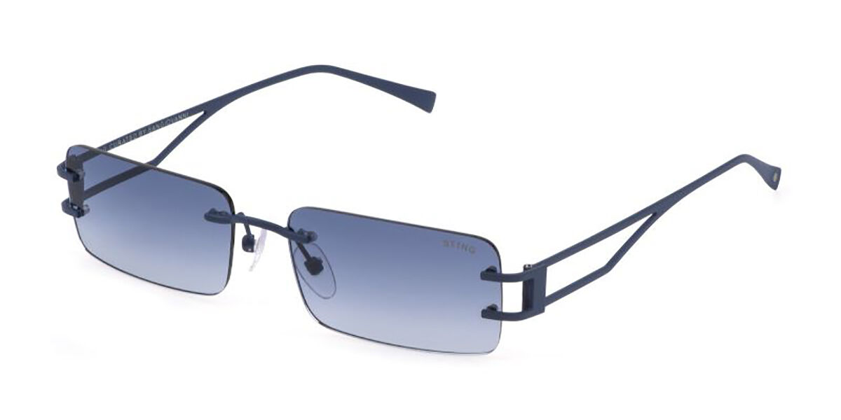 Image of Sting SST465 0R51 56 Lunettes De Soleil Homme Bleues FR