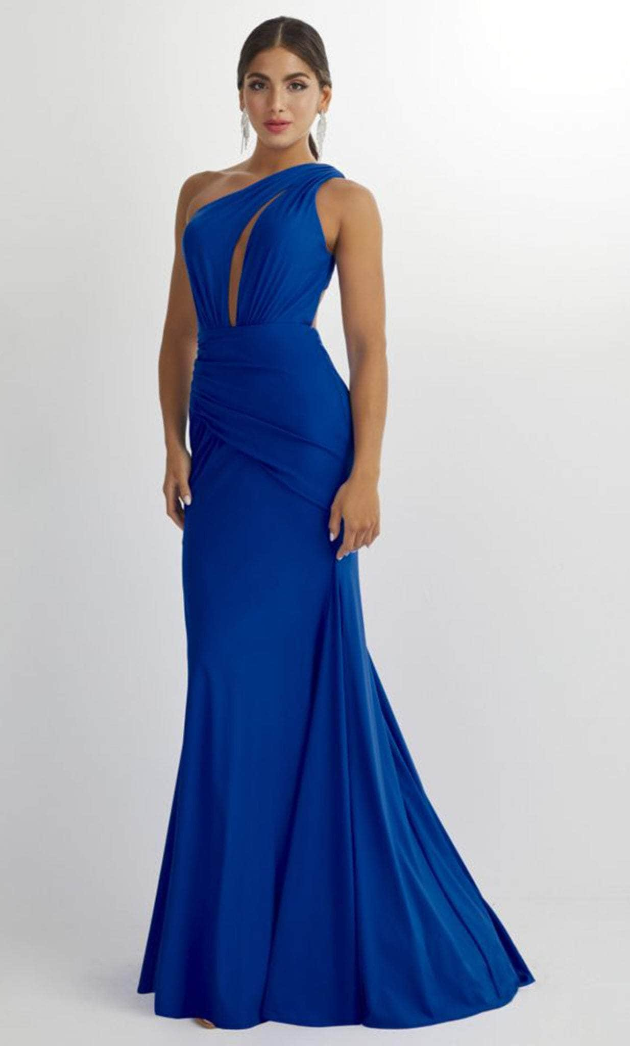 Image of Studio 17 Prom 12905 - One Sleeve Trumpet Prom Gown