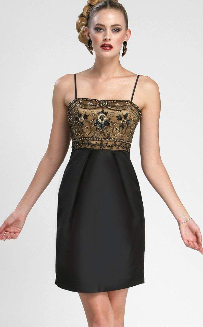 Image of Sue Wong - N3434 Sleeveless Embellished Bodice Empire Taffeta Dress