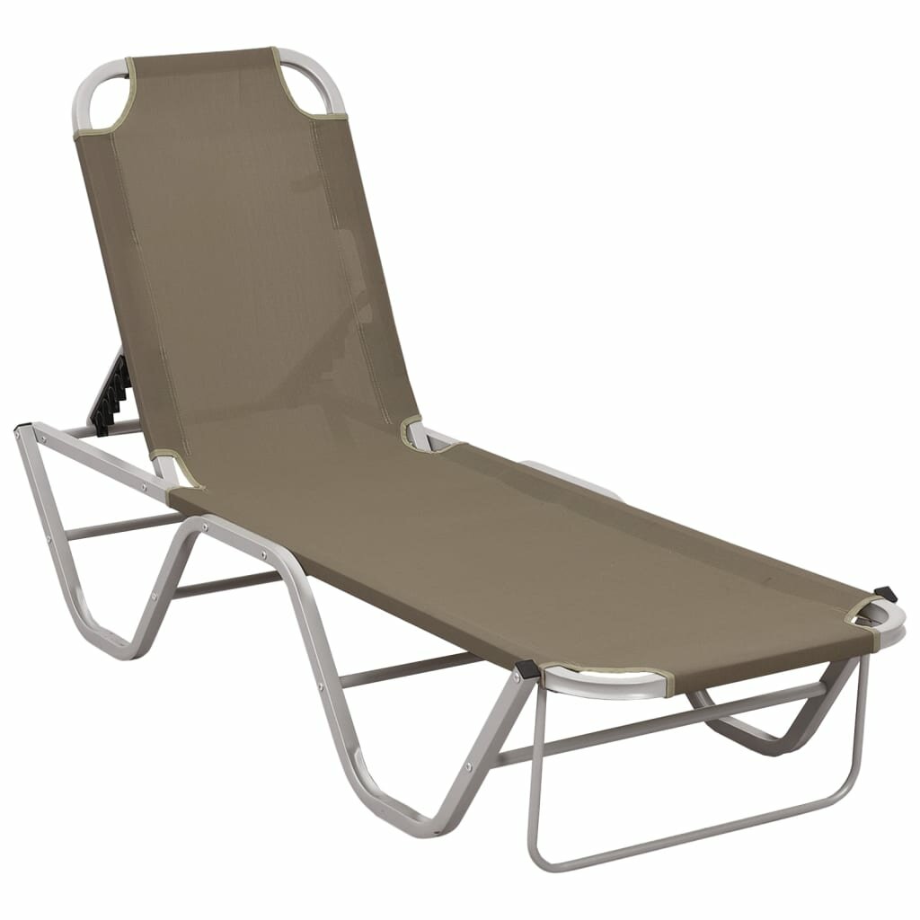 Image of Sun Lounger Aluminum and Textilene Taupe