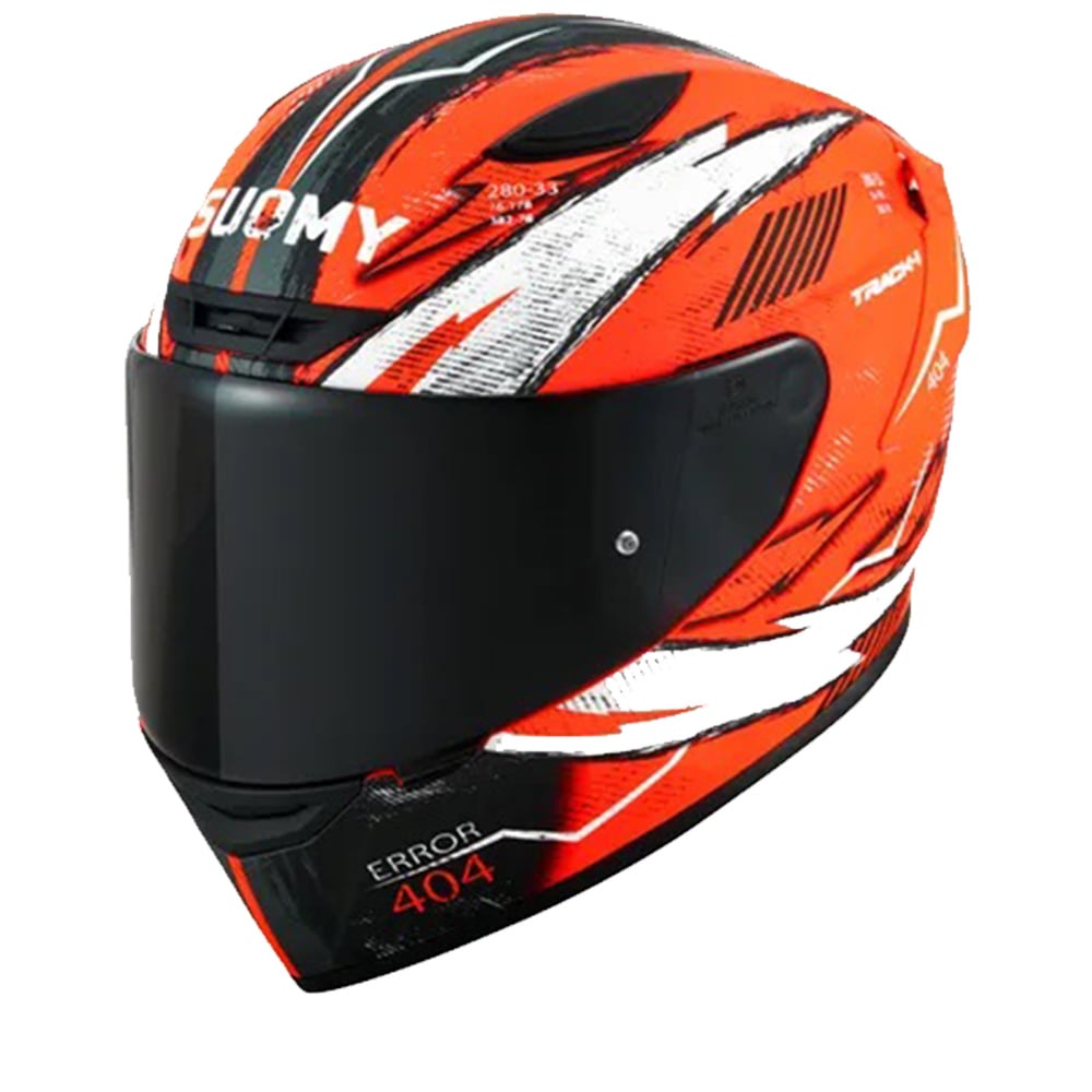 Image of Suomy Track 1 404 Ece 2206 Red White Full Face Helmet Size S EN