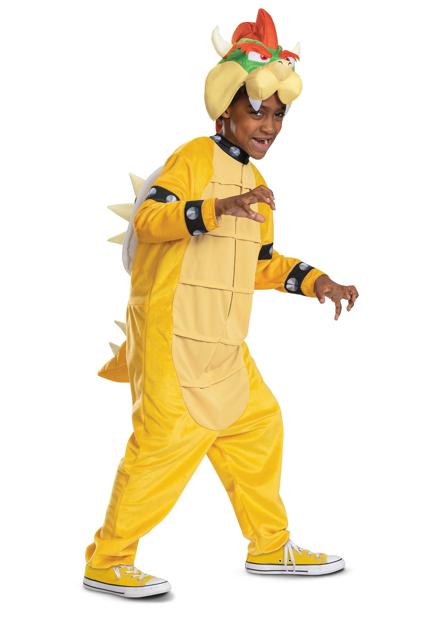 Image of Super Mario Bros Kid's Bowser Jumpsuit Costume ID DI146399-7/8