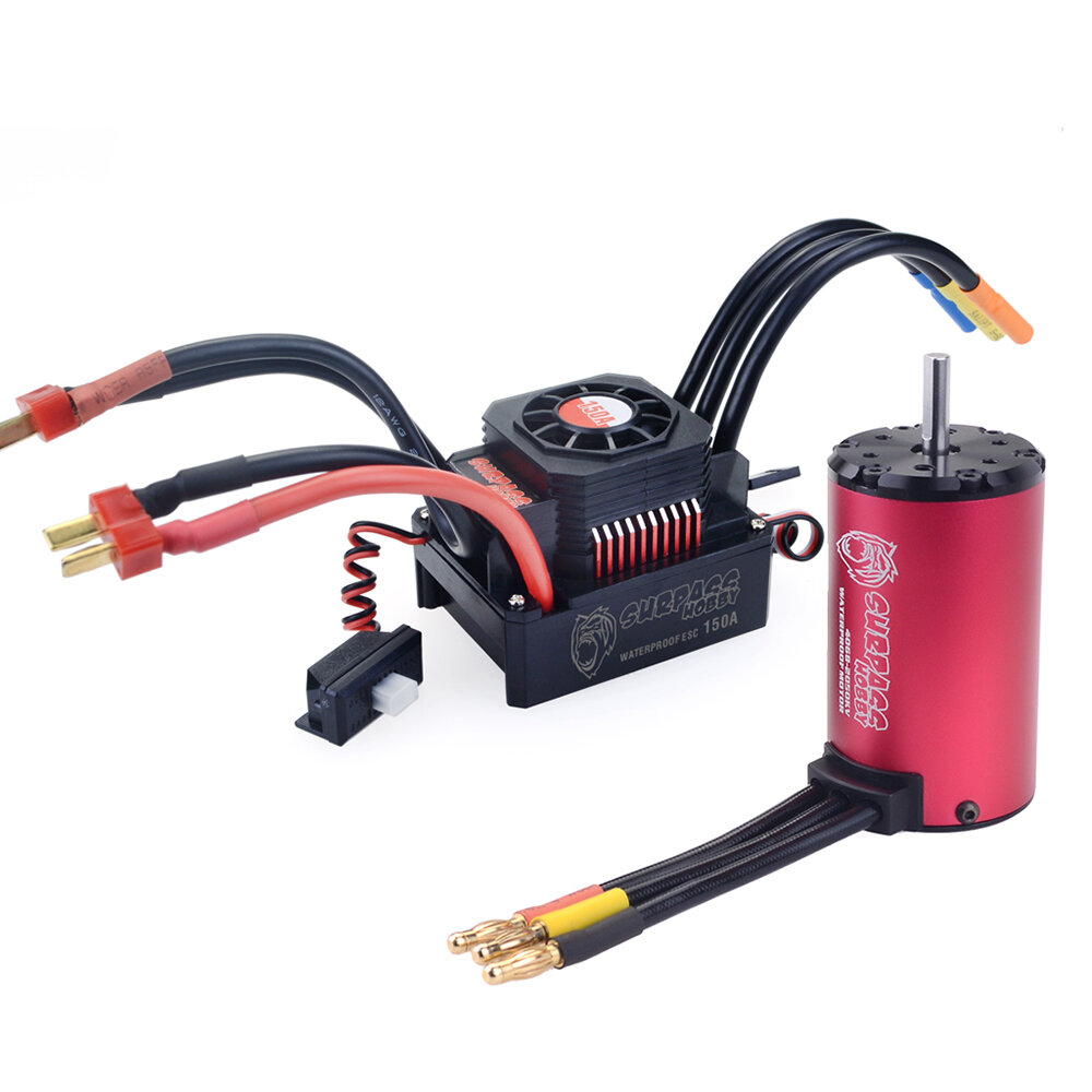 Image of Surpass Hobby Diamond Seriers Waterproof 4076 2250KV Brushless Motor with 150A ESC for 1/8 RC Vehicles