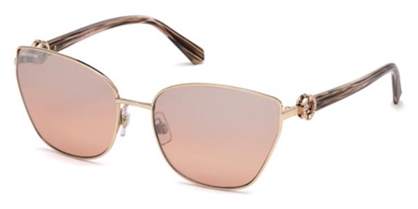 Image of Swarovski SK0167 28G 59 Lunettes De Soleil Femme Dorées FR