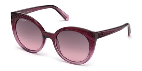 Image of Swarovski SK0178 80F 54 Lunettes De Soleil Femme Purple FR