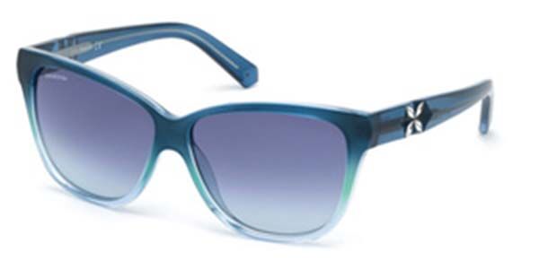 Image of Swarovski SK0188 92W 59 Lunettes De Soleil Femme Bleues FR