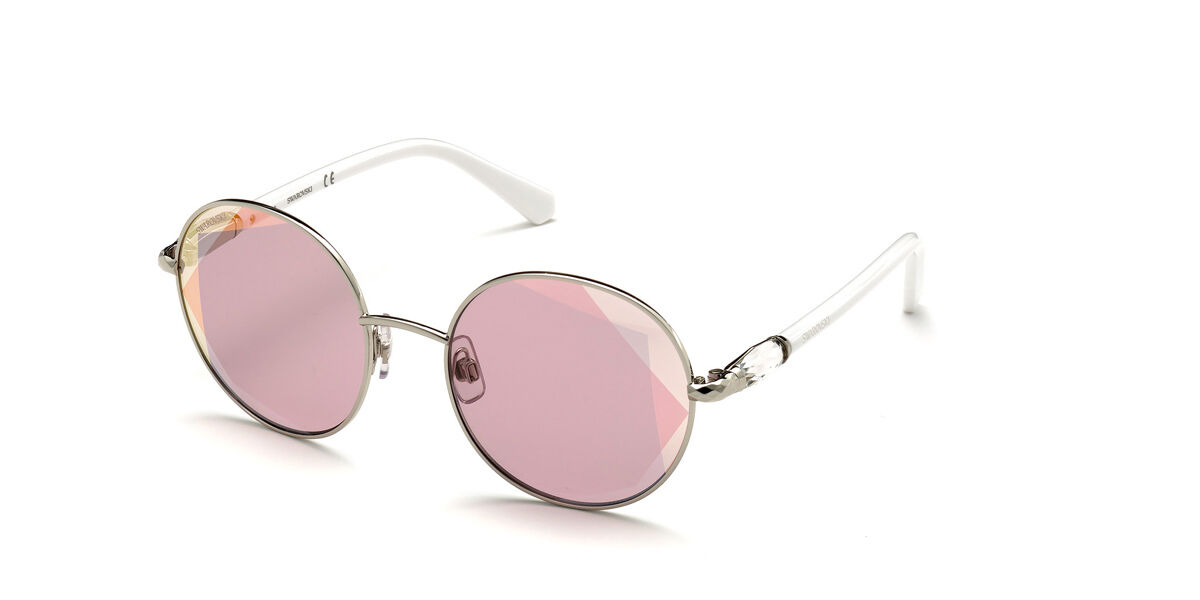 Image of Swarovski SK0260 16U 55 Lunettes De Soleil Femme Argentées FR