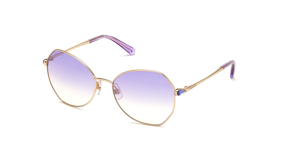 Image of Swarovski SK0266 28Z 57 Lunettes De Soleil Femme Dorées FR