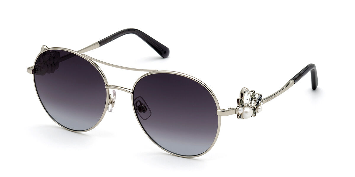 Image of Swarovski SK0278 16B 55 Lunettes De Soleil Femme Argentées FR