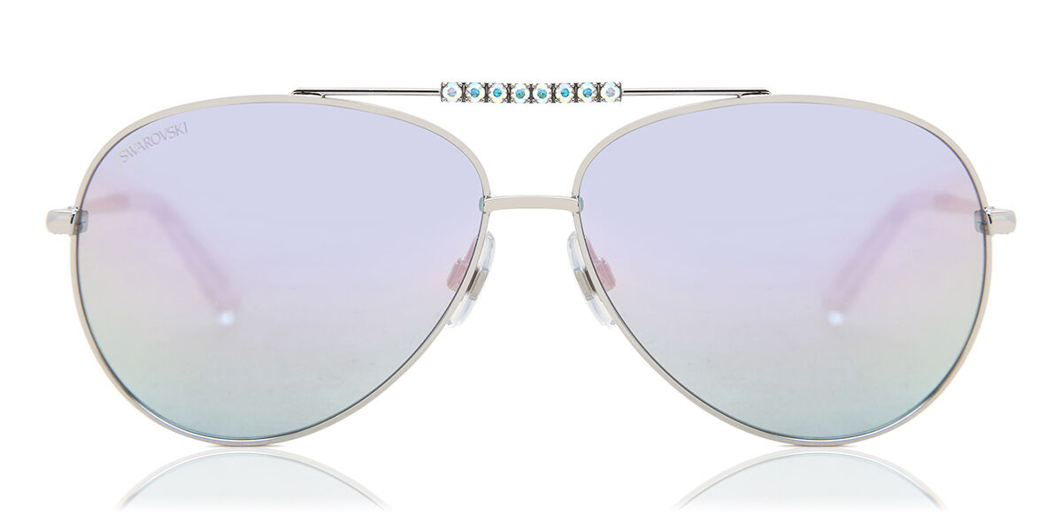 Image of Swarovski SK0308 16Z 60 Lunettes De Soleil Femme Argentées FR