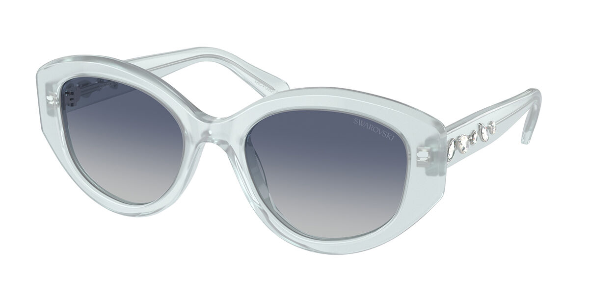 Image of Swarovski SK6005 10244L 53 Lunettes De Soleil Femme Bleues FR