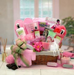 Image of Sweet Blooms Spa Gift Basket