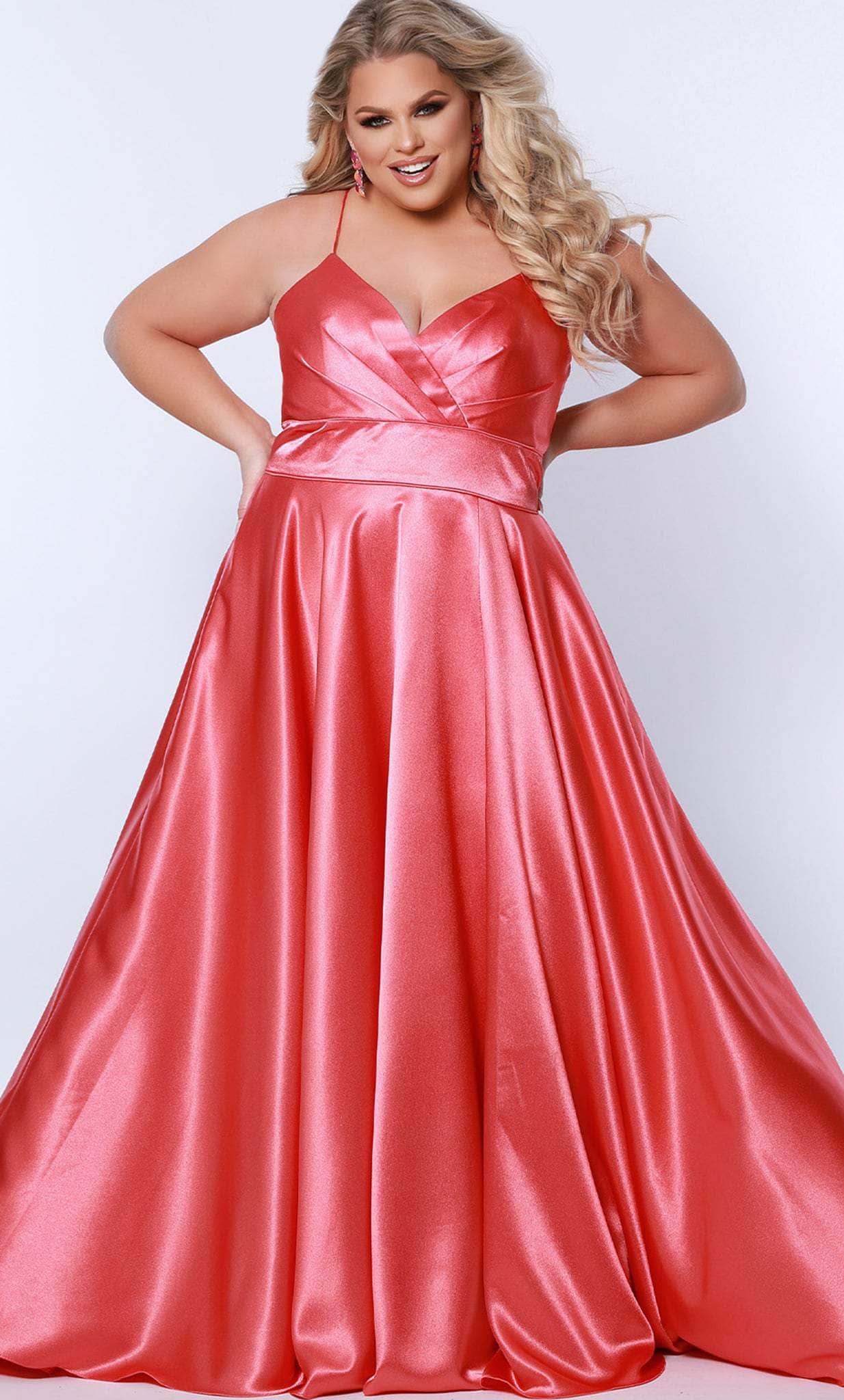 Image of Sydney's Closet SC7355 - Sleeveless Satin Formal Gown