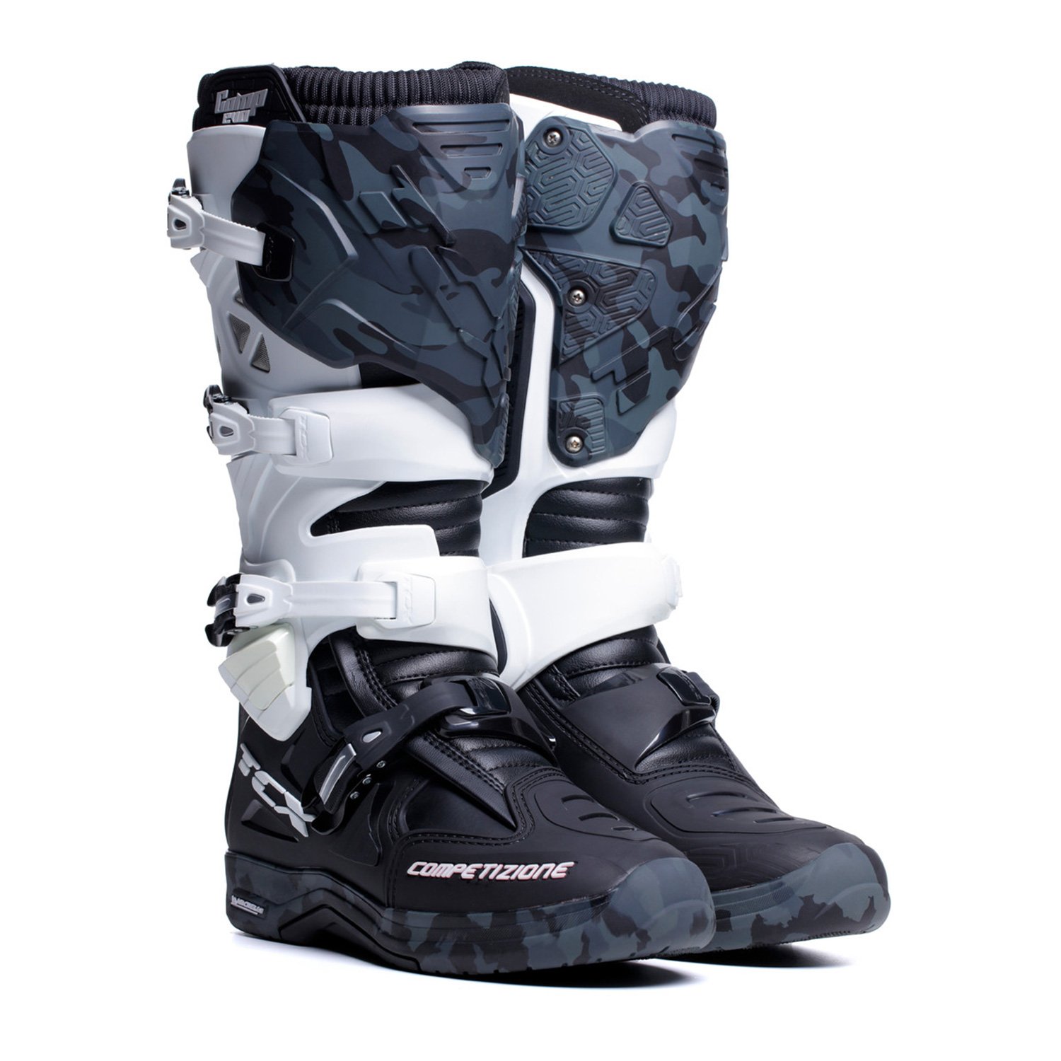 Image of TCX Comp Evo 2 Michelin Schwarz Weiß Camo Stiefel Größe 47