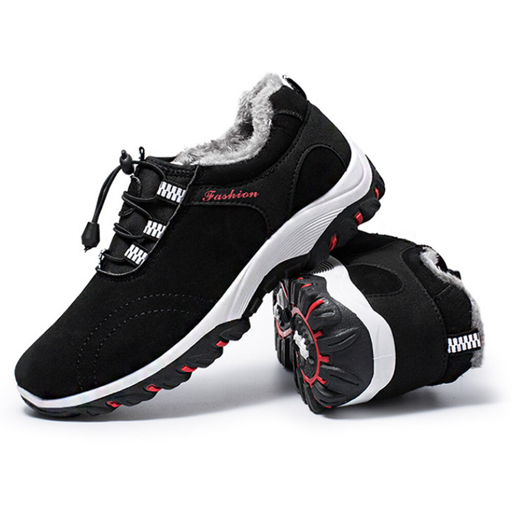Image of TENGOO Fleece Trekking Sneakers Men Comfortable Warm Running Shoes Cycling Sport Climbing Athletic Shoes