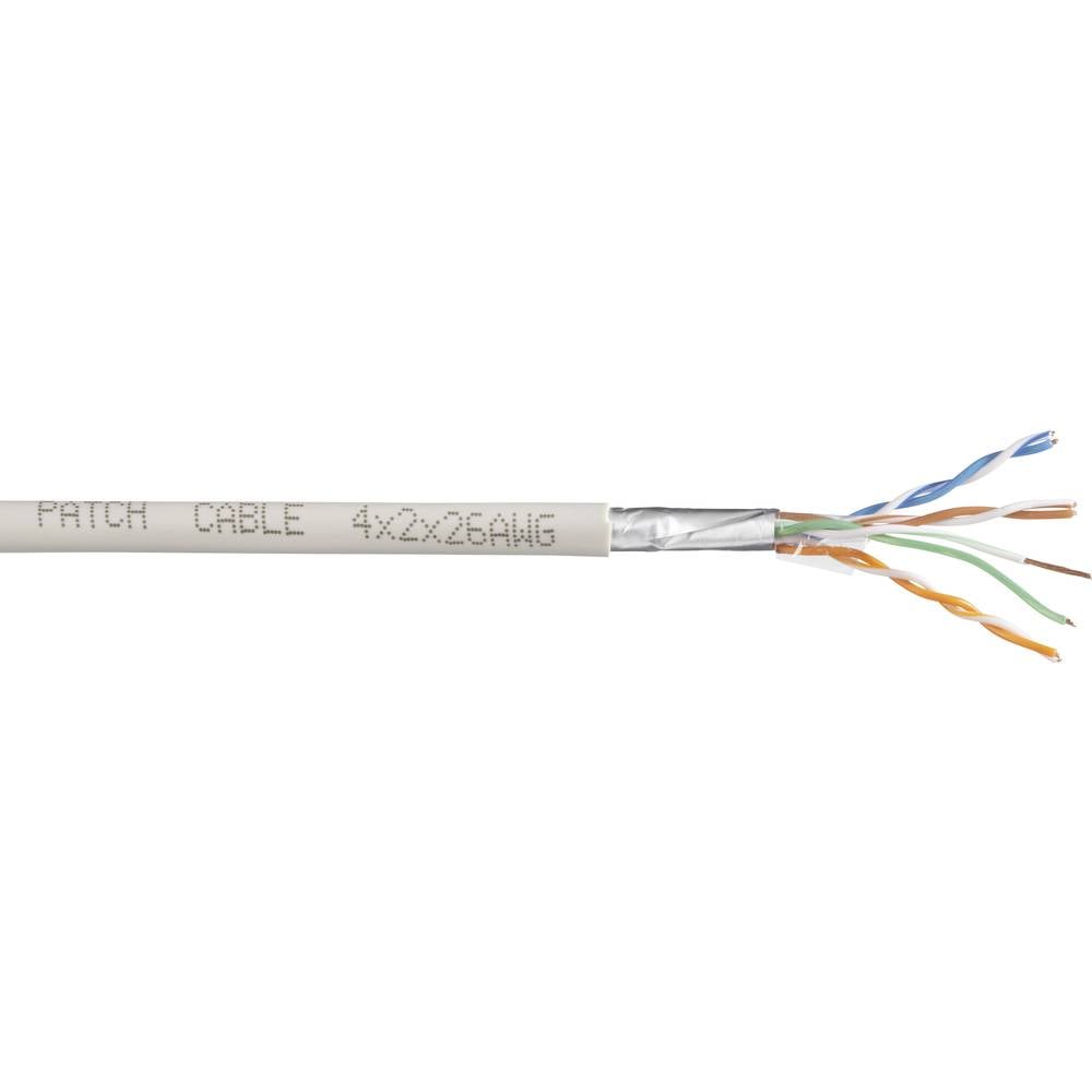 Image of TRU COMPONENTS Network cable CAT 6 F/UTP 4 x 2 x 027 mmÂ² White 100 m
