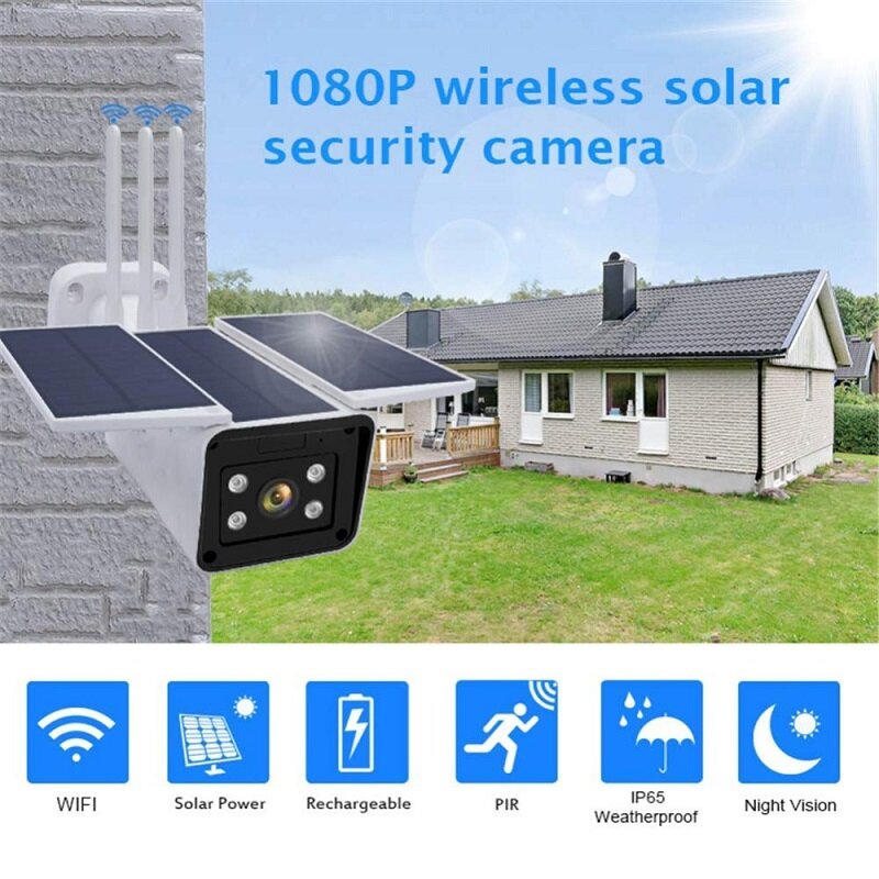 Image of TUYA WiFi Solar Powered Camera TUYA APP Camera Smart Life Camera IP66 Waterproof Outdoor Remote Control