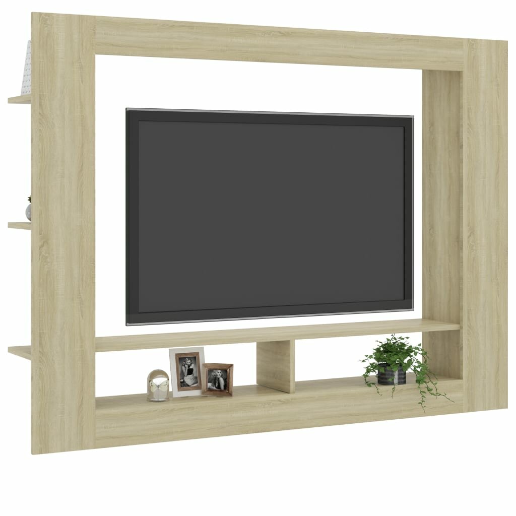 Image of TV Cabinet Sonoma Oak 598"x87"x445" Chipboard