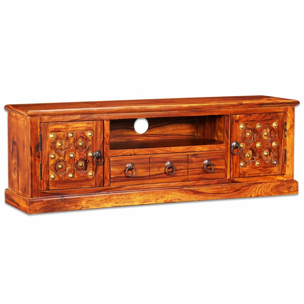 Image of TV Stand Solid Sheesham Wood 472"x118"x157"