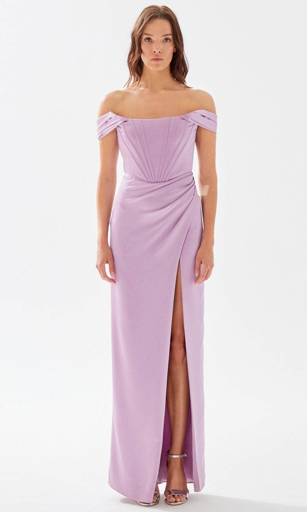 Image of Tarik Ediz 52018 - Off Shoulder Corset Prom Dress