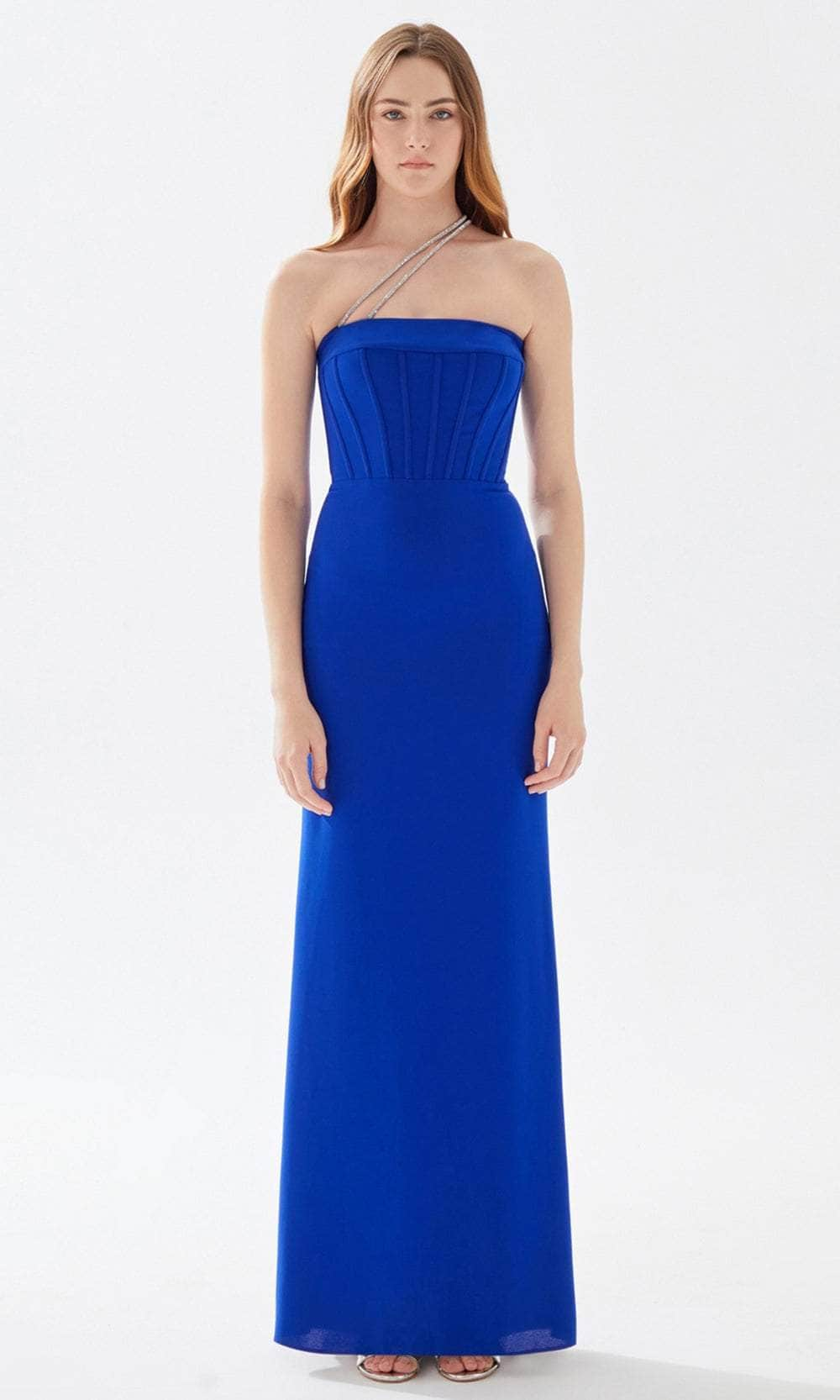 Image of Tarik Ediz 52076 - Beaded Strap Sheath Prom Dress