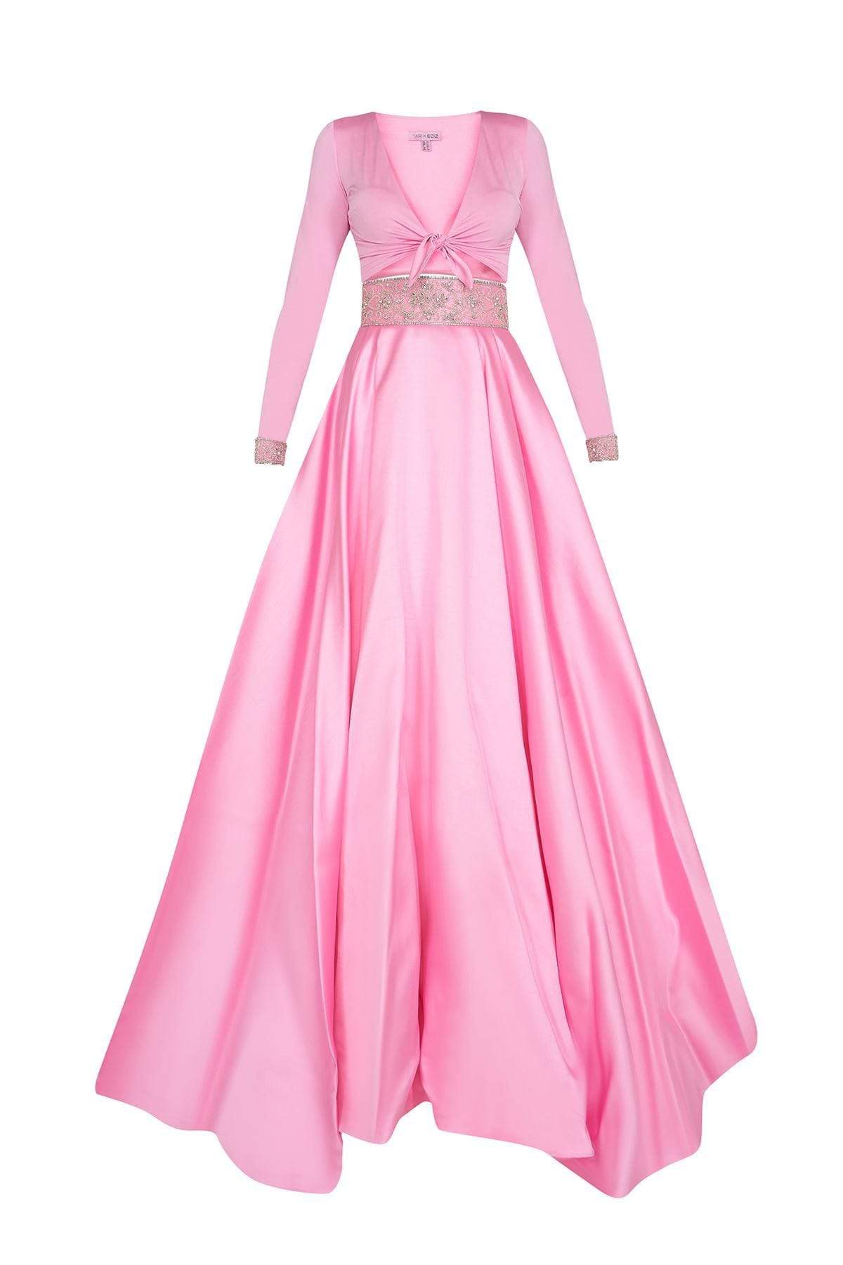 Image of Tarik Ediz - V-Neck A-Line Gown 50018