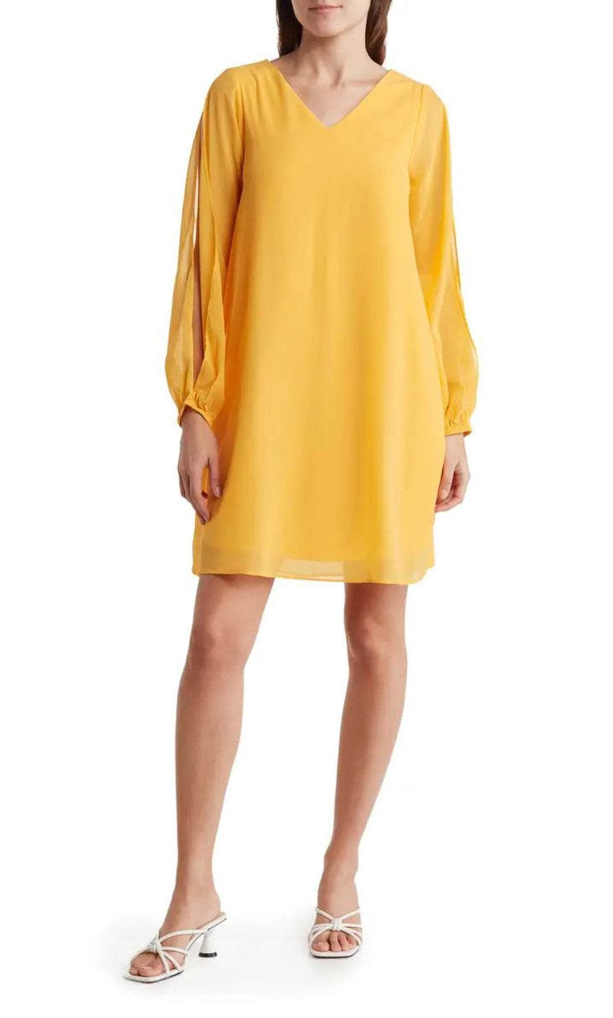 Image of Tash + Sophie T6464 - Split Sleeve Short Chiffon Dress