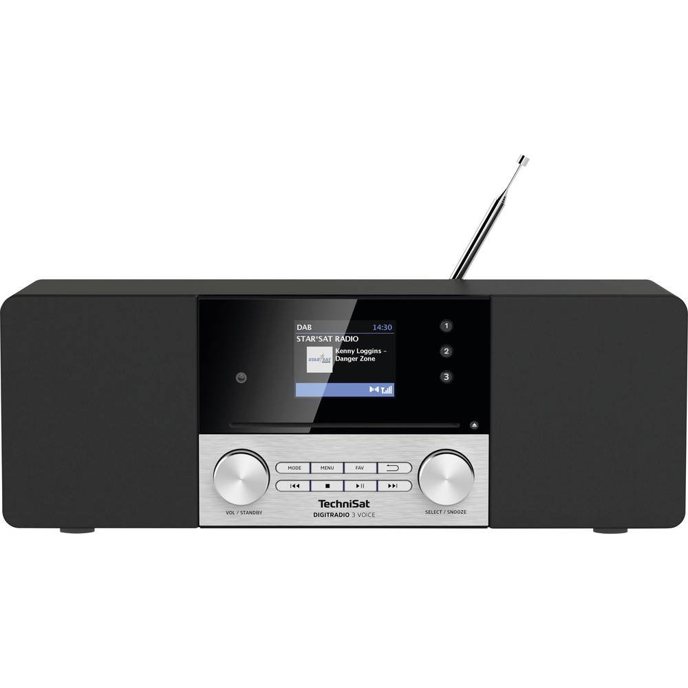 Image of TechniSat DIGITRADIO 3 VOICE Desk radio DAB+ FM AUX CD USB Battery charger Accessible Incl remote control Alarm