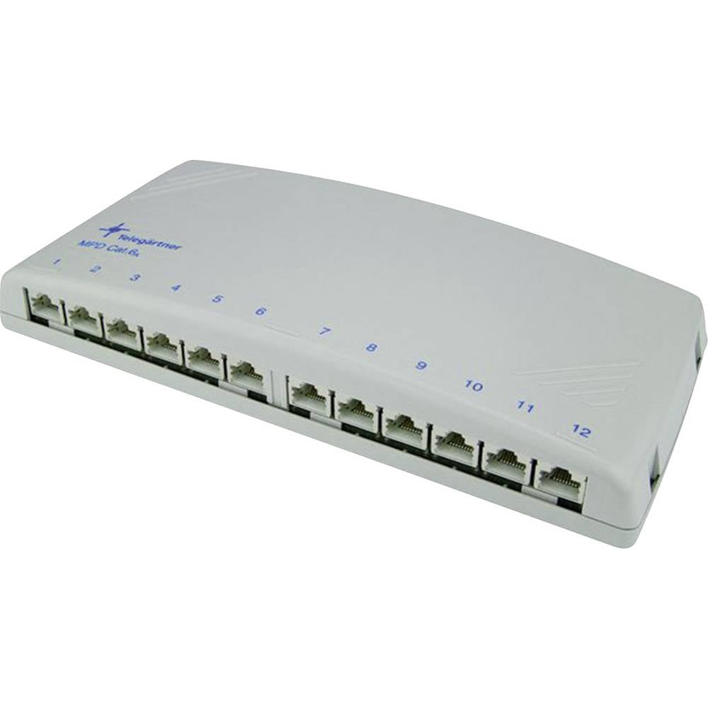 Image of TelegÃ¤rtner J02022A0052 12 ports Network patch panel CAT 6A 1 U