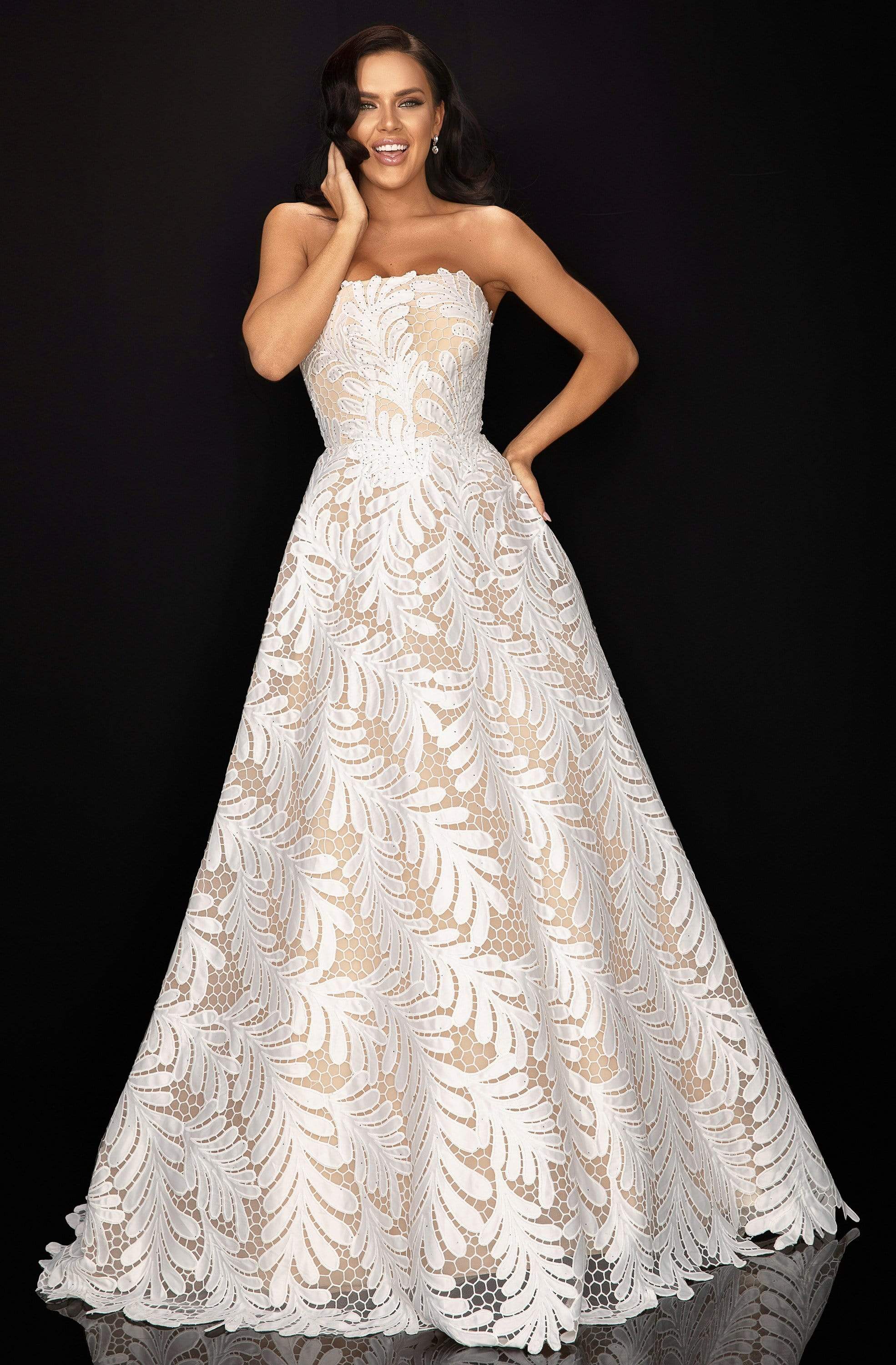 Image of Terani Couture - 2011P1183 Strapless Straight Across Ballgown