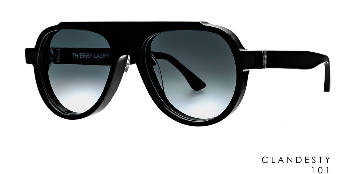 Image of Thierry Lasry Clandesty 101 Óculos de Sol Pretos Masculino PRT