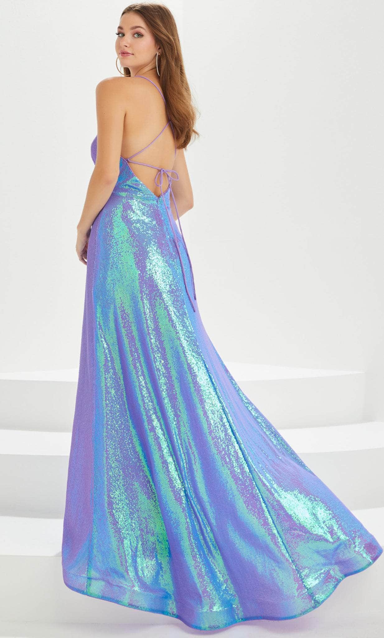 Image of Tiffany Designs by Christina Wu 16030 - Sequined Scoop-Neck Prom Gown