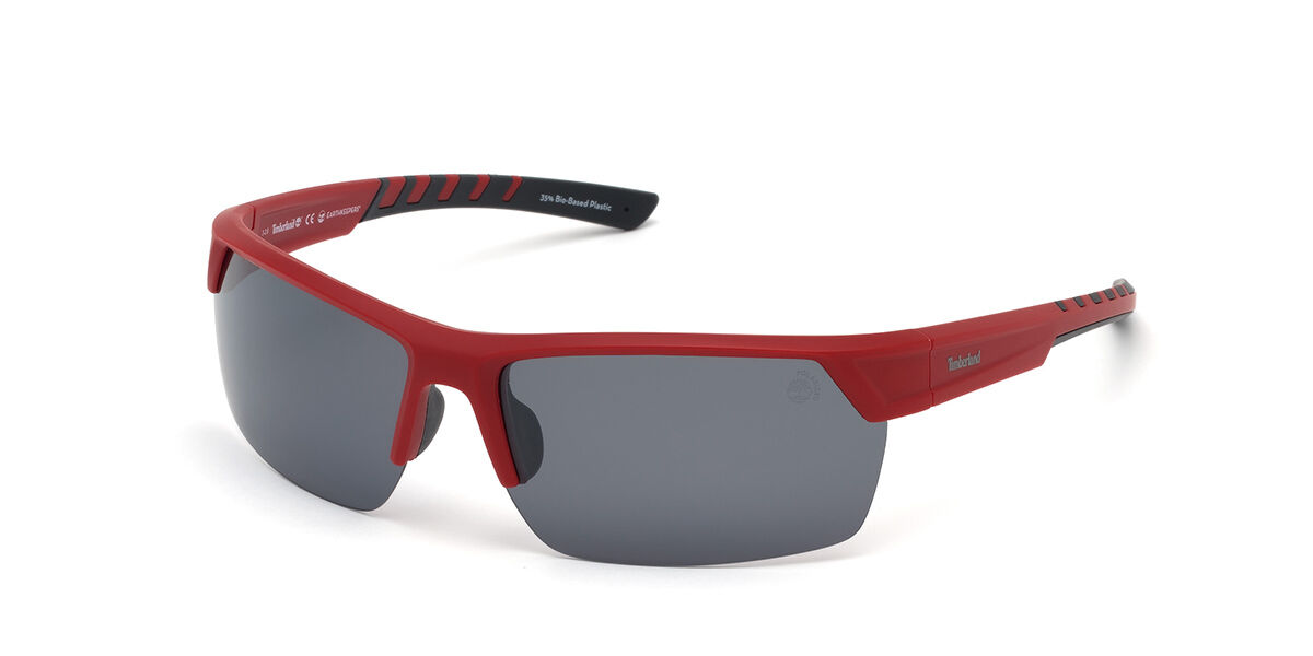 Image of Timberland TB9193 Polarized 67D 70 Lunettes De Soleil Homme Rouges FR