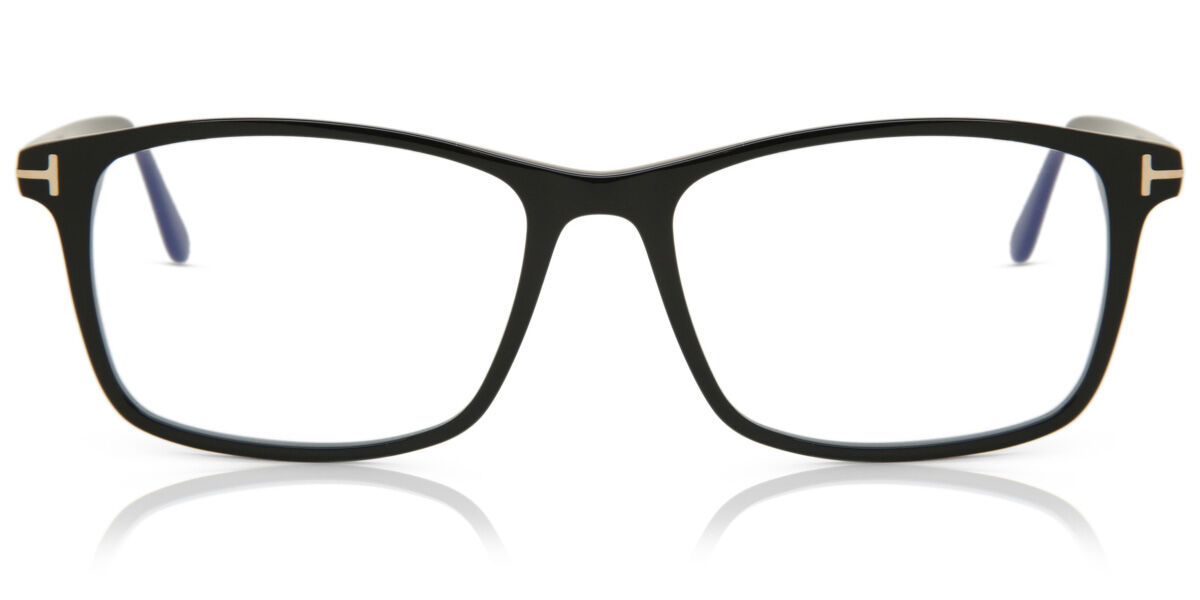 Image of Tom Ford FT5584-B Azuis-Light Block 001 Óculos de Grau Pretos Masculino BRLPT