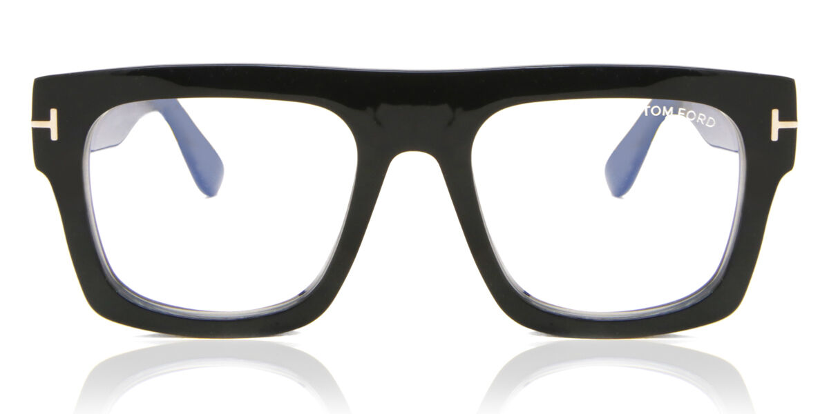 Image of Tom Ford FT5634-B Azuis-Light Block 001 Óculos de Grau Pretos Masculino BRLPT
