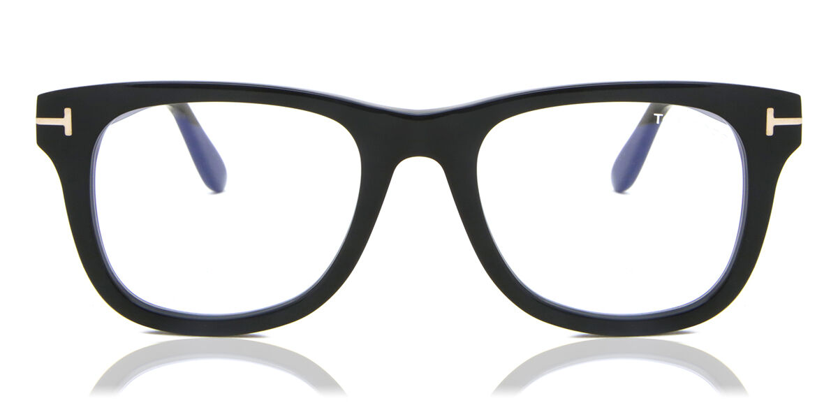 Image of Tom Ford FT5820-B Azuis-Light Block 001 Óculos de Grau Pretos Masculino PRT