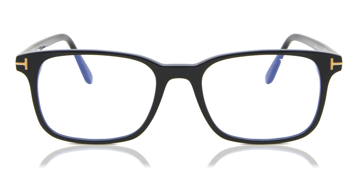 Image of Tom Ford FT5831-B Azuis-Light Block 001 Óculos de Grau Pretos Masculino BRLPT
